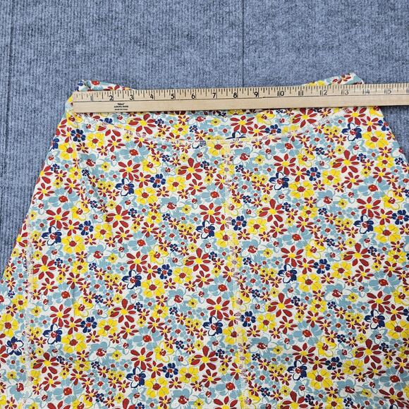 Toad & Co Skirt Womens Medium Yellow Floral Skort Athleisure Organic Cotton - Picture 3 of 8